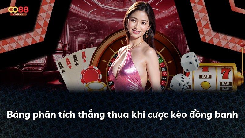 Bảng phân tích thắng thua khi cược kèo đồng banh