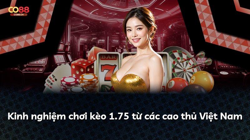 Kinh nghiệm chơi kèo 1.75 từ các cao thủ Việt Nam
